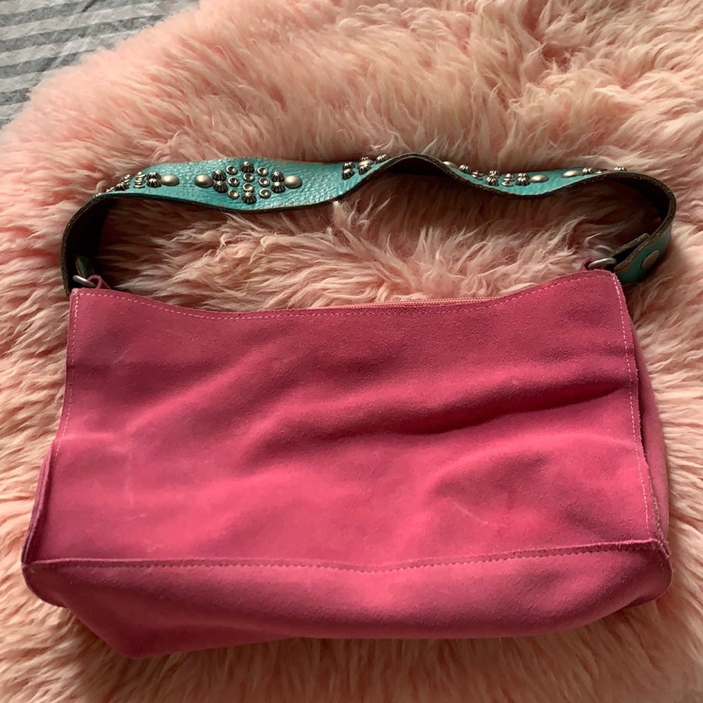 COPY - Two Bar West pink suede purse